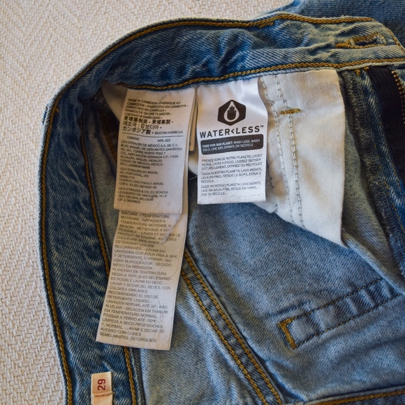 Levi's high loose denim pleated baggy wide leg jeans - Picture 4 of 8